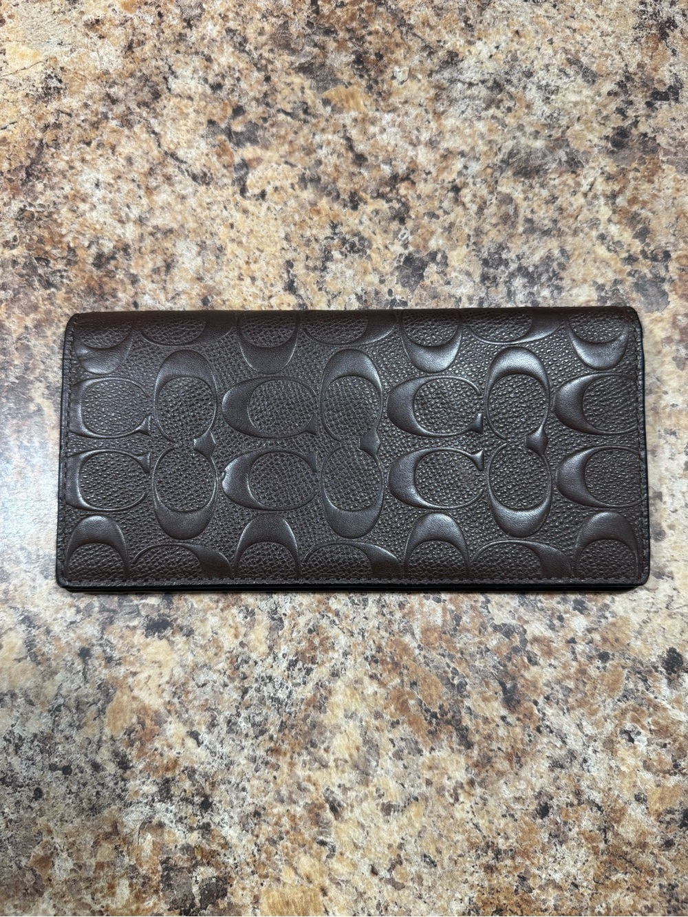 Coach Wallet - Dark Brown Signature Leather